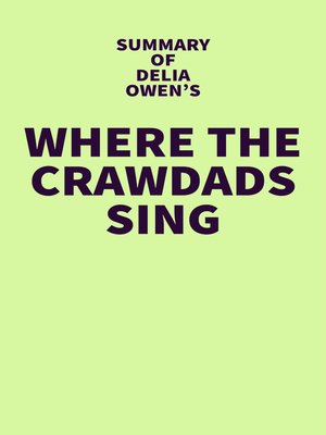 cover image of Summary of Delia Owens's Where the Crawdads Sing